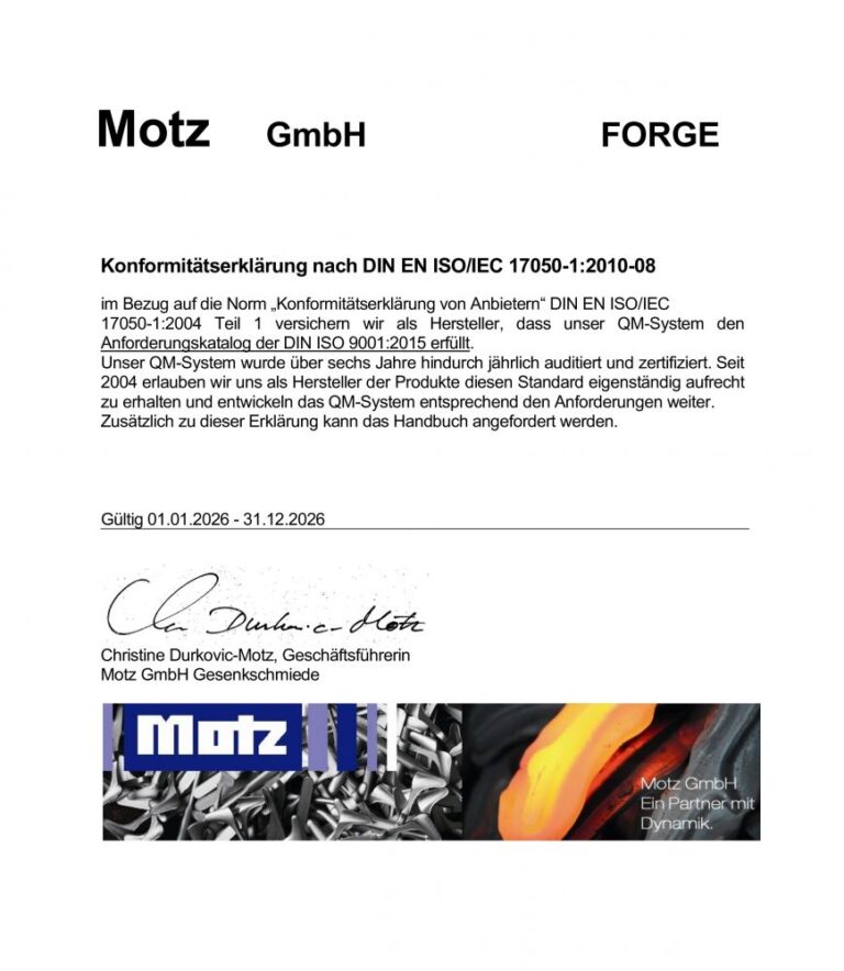 D Konformitätserklärung 2026
